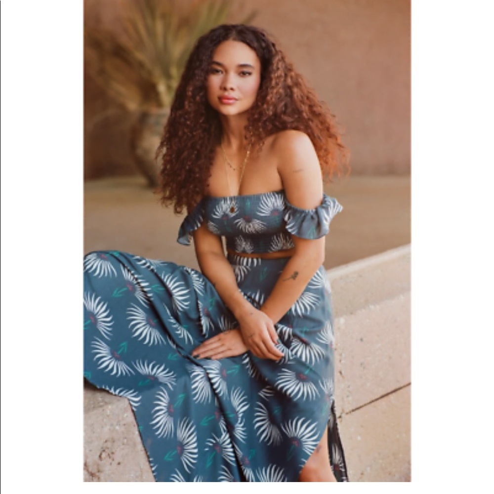 Lulu’s Trancoso two piece dress in blue- never worn